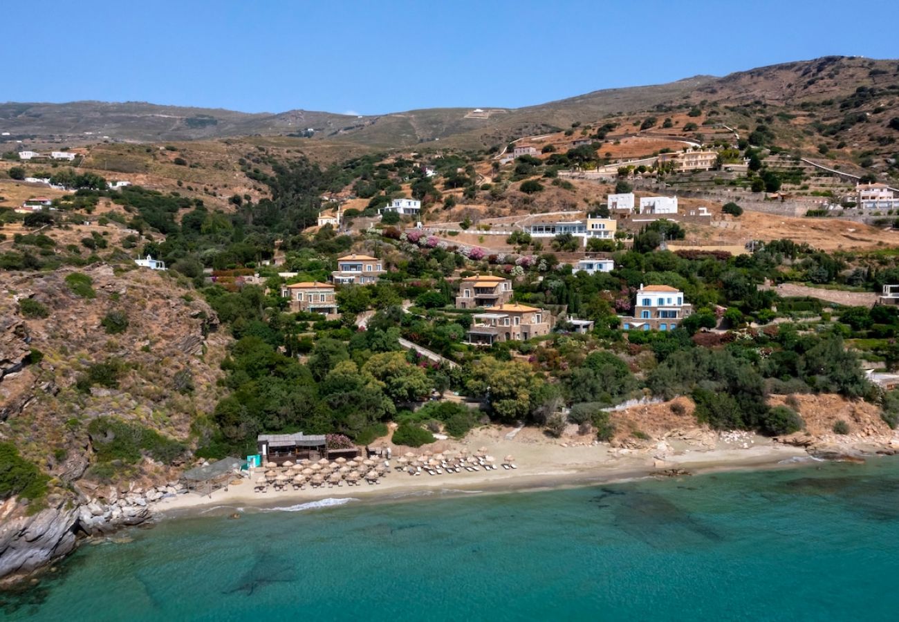 Villa in Andros - Sun-rock house by the sea 