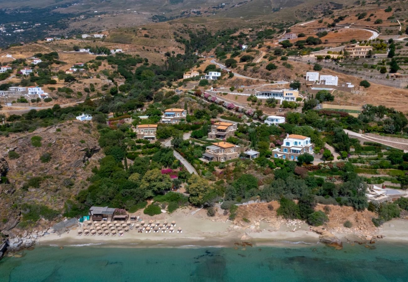 Villa in Andros - Sun-rock house by the sea 