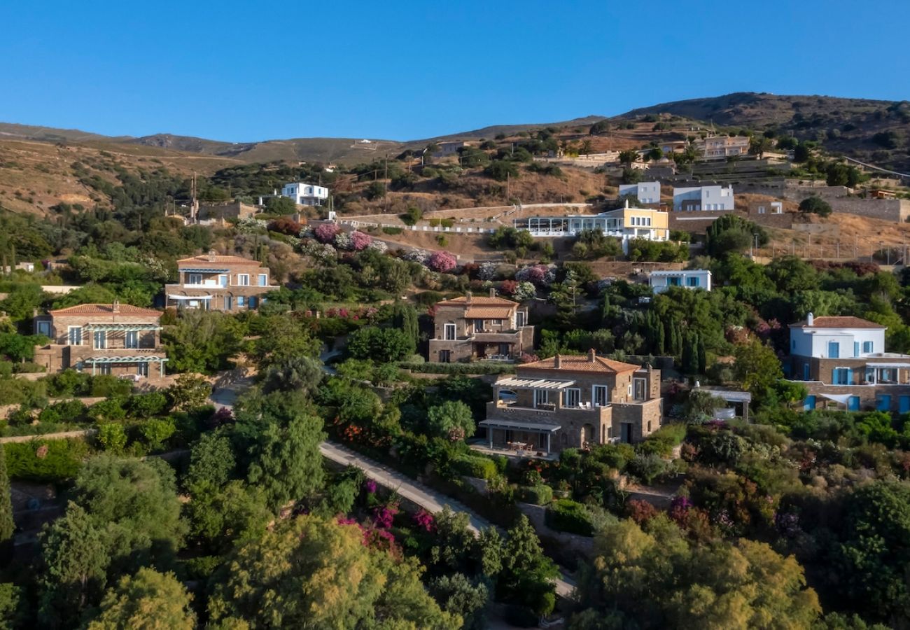 Villa in Andros - Sun-rock house by the sea 