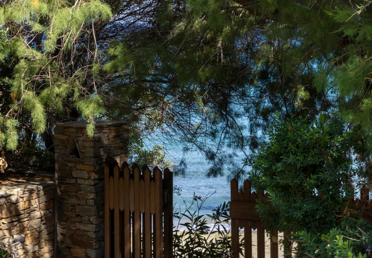 Villa in Andros - Sun-rock house by the sea 